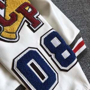 High Quality Custom OEM Chenille Embroidery Lettermen <strong>Leather</strong> Varsity <strong>Jacket</strong> For Men Winter Season Pattern Direct Manufacturer - Product Image 4