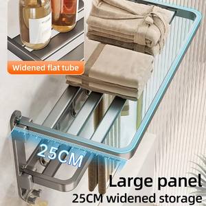 <span class=keywords><strong>Toallero</strong></span> Gris Metálico <span class=keywords><strong>sin</strong></span> Perforación, Soporte de Pared con Estante de Almacenamiento para Baño, Inodoro y <span class=keywords><strong>Ducha</strong></span> - Product Image 5