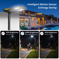 Lámpara Solar Hishine con Garantía de 5 Años, Ahorro de Energía, Todo en Uno, 180LMW LED, Sensor de Movimiento, para Iluminación de Carreteras