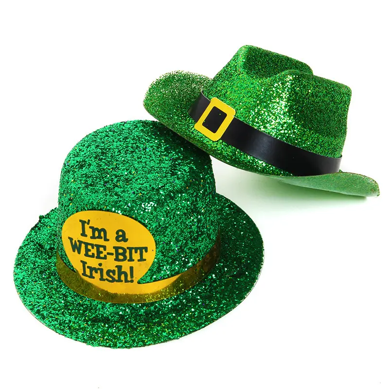 Yiwu Hersteller St. Patrick's Day Party liefert Kobold Hut Kopf Boppers Stirnband Dress up Haarschmuck