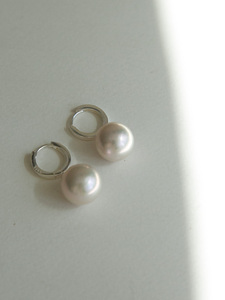 Pendientes Largos Redondos de Perlas Barrocas, Grado AAA, Blancas, de Agua Dulce Real, Modernas, Naturales, Grandes - Product Image 2