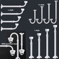 1 soporte de aleación de aluminio para exteriores para CCTV y soporte de montaje en pared de estilo L y soporte en forma de L para soporte de cámara CCTV
