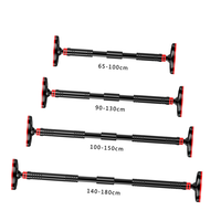 Barre de traction simple en gros pour équipement de gym à domicile, barre de traction pour cadre de porte avec sangles de maintien, barre de traction et de dips
