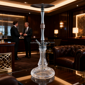 Color gris al por mayor mejor medio aluminio Hookah Shisha nuevo estilo silicona Hookah manguera accesorios para fumar - Product Image 6