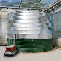 Ftsilo Landwirtschaftliche Wasseraufbereitung 100000 Liter Verzinkter Stahlsilo-Tank Langlebiger Reservoir mit 1 Jahr Garantie 4,5m*3,36m 10000kg