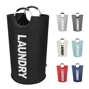 Bolsa de Lavandería de Tela Oxford Impermeable de Gran Capacidad, Cesto de Lavandería Plegable con Asa - Product Image 1