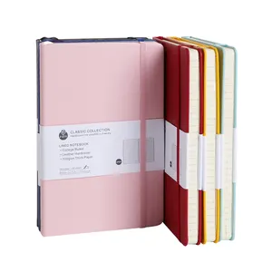 Caderno de couro pequeno personalizado personalizado para escola, caderno de capa dura em couro A5 A6 A7 Simplificados personalizáveis