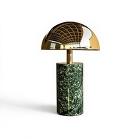 Lampe de table à base de marbre avec abat-jour doré en forme de dôme, lampe de chevet LED à intensité variable, lampe de bureau à brancher pour chambre à coucher, hôtel