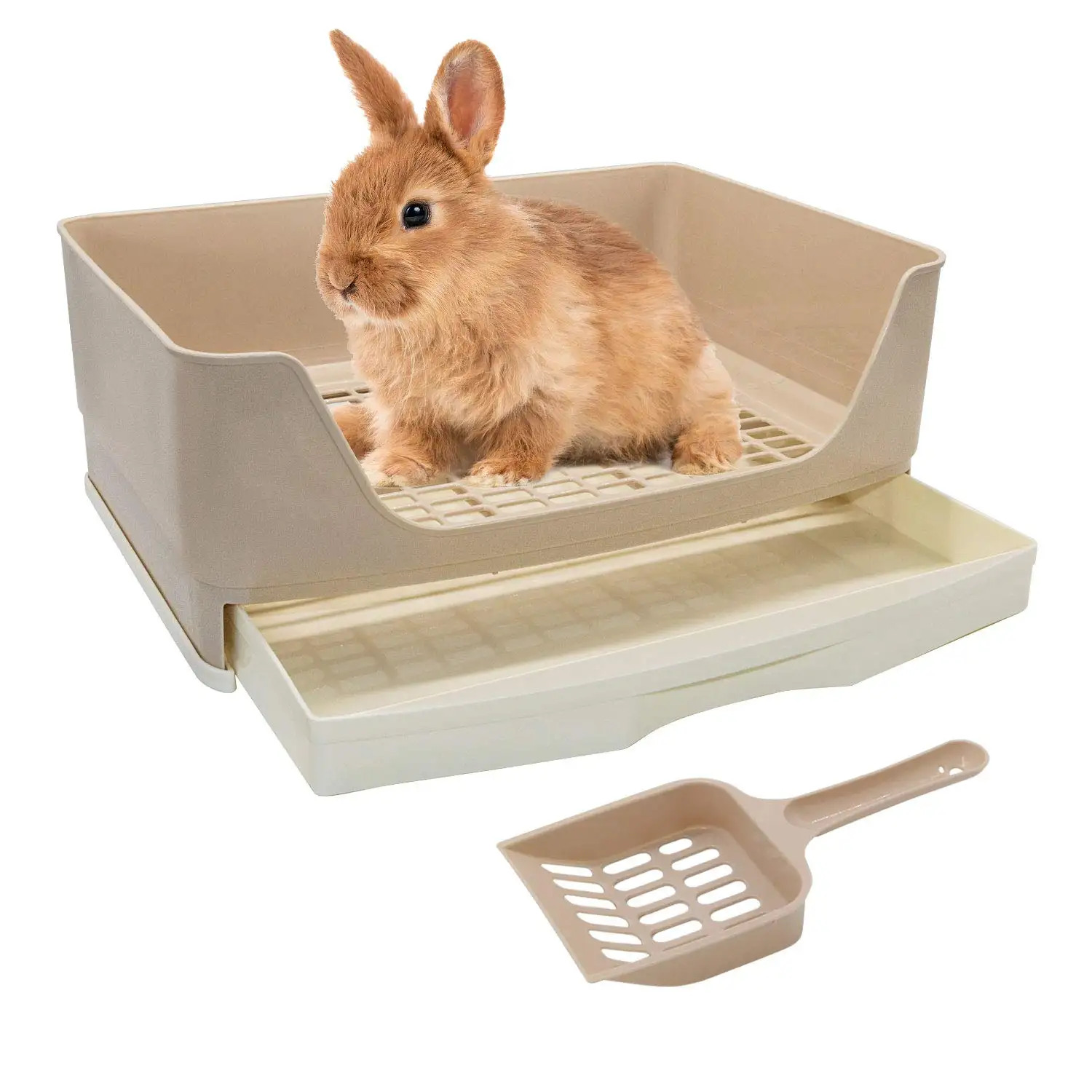 Areeman Large Pet Pan Bigger Potty Corner Toilet Drawer Adult Hamster Guinea Pig Ferret Trainer Rabbit Litter Box Waste Disposal