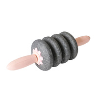 Práctico Rodillo Abdominal de Plástico Dos en Uno, Barra de Masaje Multifuncional, Equipo de Fitness para Adelgazar y Moldear el Cuerpo, Ejercicio en Interiores