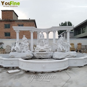 Grande <span class=keywords><strong>fontaine</strong></span> de Trevi <span class=keywords><strong>en</strong></span> marbre blanc, style baroque romain, <span class=keywords><strong>fontaine</strong></span> d'eau de jardin extérieure, statue sculptée à la main <span class=keywords><strong>en</strong></span> <span class=keywords><strong>pierre</strong></span> <span class=keywords><strong>pour</strong></span> villa, hôtel - Product Image 2