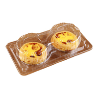 Boîte à tartelettes en plastique PET jetable transparente et écologique pour usage alimentaire, personnalisable, livraison à domicile