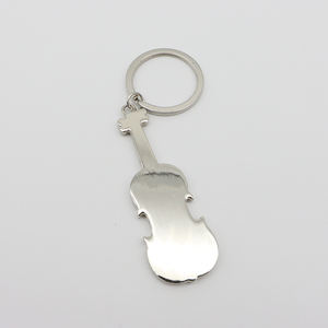 Logo gravé au laser personnalisé en métal pour salle de classe de musique, société immobilière, cadeau souvenir, petite maison, porte-clés guitare - Product Image 2