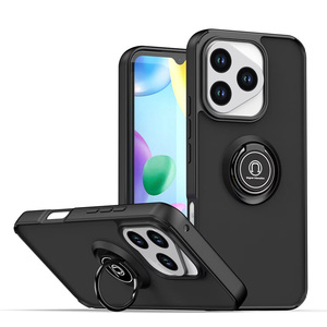 Fundas de teléfono móvil para Iphone 17 16 15 Pro <span class=keywords><strong>Max</strong></span> 14 13 12 11 soporte de anillo acrílico duro TPU soporte de coche accesorio de teléfono móvil - Product Image 1