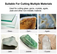 Disque de lame diamantée humide à bord fin de qualité industrielle, scie lapidaire, coupe de pierres précieuses, scie de découpe de roche, OEM disponible