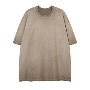 เสื้อผ้าผู้ชายทรงโอเวอร์ไซส์ ผ้าฝ้ายเนื้อหนักถักแบบวินเทจคุณภาพสูง ซักย้อมสีแบบแอซิด น้ำหนัก 280GSM ระบายอากาศได้ดี เป็นมิตรกับสิ่งแวดล้อม สีซีดแบบย้อนยุค - Product Image 5