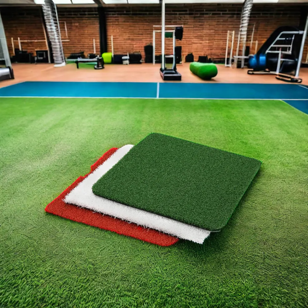 Fábrica al por mayor funcional césped artificial antideslizante absorción de impactos deportes gimnasio césped alfombra de hierba verde