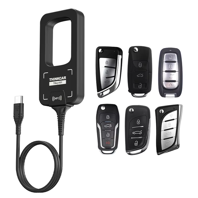 THINKCAR TKEY 101 Universal Car Key Programmer Tool Tkey101 with Super Chip 6 Unit Remote Keys Support 8000+ Car Anti-theft