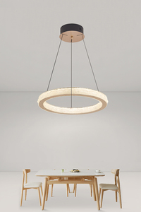 Lampadario di Lusso per Sala da Pranzo, Lampada Ovale Artistica per Ristorante, Illuminazione Moderna a Sospensione in Acciaio Inox e Acrilico - Product Image 3