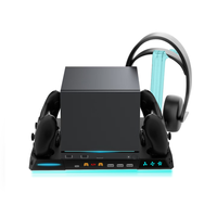 Dudukan Pengisi Daya Kipas Pendingin untuk Mesin Steam, Gantungan Headset dengan Lampu Ambient untuk Tempat Penyimpanan Kontroler Steam