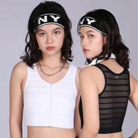 Service OEM, Bandeau de compression pectorale avant avec fermeture éclair, pour un effet super plat, respirant, pour FTM et transgenres