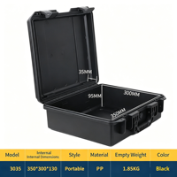 CHIYUE 3035 Boîtier en plastique étanche IP65 résistant à la poussière 350x300x130mm avec doublure en éponge et fermeture à boucle, personnalisable OEM/ODM