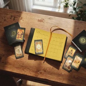 Carnet céleste en cuir noir, 120 feuilles, impression laminée, journal d'astrologie pour adultes - Product Image 3