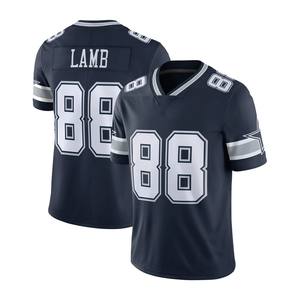Dallas Style American Football Trikot 4 Prescott 88 Lamb Unisex Übergröße Kurzarm Genähtes Geprägtes Shirt UV-Schutz - Product Image 3