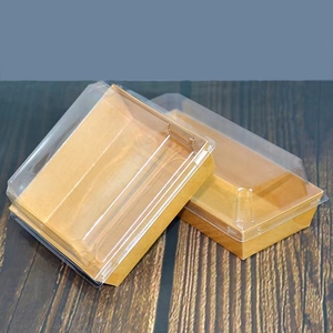 Disposable Transparent Square Cowhide Carton Take-Out <strong>Box</strong> for Cake Sushi Sandwich Dessert-Cake <strong>Surprise</strong> <strong>Box</strong> - Product Image 4