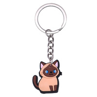 Llavero Localizador de Llaves Electrónico de PVC Suave con Forma de Gato de Dibujos Animados, Ligero, Colgante 2D/3D de Gatito, Coleccionable para Amantes de los Gatos - ¡Venta Caliente!