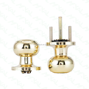 Kunci kenop pintu Interior kamar mandi kamar tidur privasi tabung masuk kuningan dipoles bagian kamar mandi Modern - Product Image 1