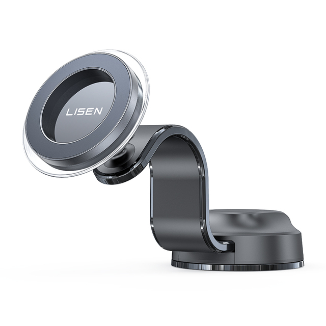 LISEN OEM/ODM Foldable Magnetic Car Holder N52 Suction Cup Mount for Magsafe 360 Rotation Stand for iPhone 16 Pro Max All Phones