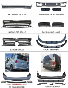 For Volkswagen MULTIVAN <strong>T5</strong> Series Front Splitter <strong>T5</strong> Rear Bumper Grille Day Running Light Body Kit - Product Image 1