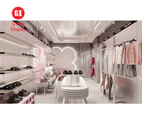 Conception de magasin de chaussures de style moderne professionnel Étagère d'exposition de chaussures personnalisée Magasin de chaussures d'exposition Éclairage LED