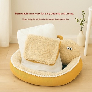 Cama para Perros y Gatos, Cálida para Invierno, con Núcleo Interior Extraíble y Lavable, Material de Tela, Forma de Nube, para Mascotas - Product Image 2