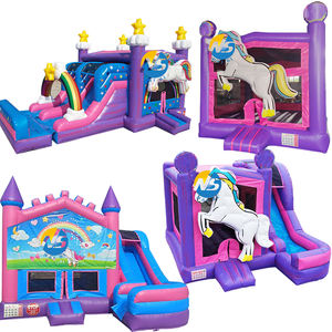 Jumpers de cour commerciale videurs château gonflable maison de rebond gonflable château sautant avec toboggans pour enfants - Product Image 1
