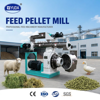 Machine à granulés d'aliments pour moutons et chevaux YUDA, matrice annulaire 4-6t/h, équipement de traitement des aliments à base d'herbe et de paille, CE ISO, directement de l'usine