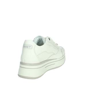 Zapatillas Janet & Janet Donna J-021 Bianco Chunky, Zapatos de Plataforma de Cuero Blanco, Calzado Deportivo de Moda para Mujer - Product Image 3