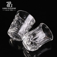 Mini verre de forme gravée à base lourde Unique roche de verre à Shot ensemble de 6 pièces ensemble de 50ml tasse à esprit de tireur