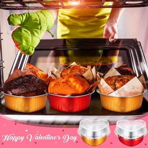 100 pezzo monouso tortiera <span class=keywords><strong>a</strong></span> <span class=keywords><strong>forma</strong></span> <span class=keywords><strong>di</strong></span> <span class=keywords><strong>cuore</strong></span> colorato foglio <span class=keywords><strong>di</strong></span> alluminio stampo per la cottura Cupcake budino <span class=keywords><strong>tazze</strong></span> con coperchio <span class=keywords><strong>a</strong></span> cupola in plastica - Product Image 6