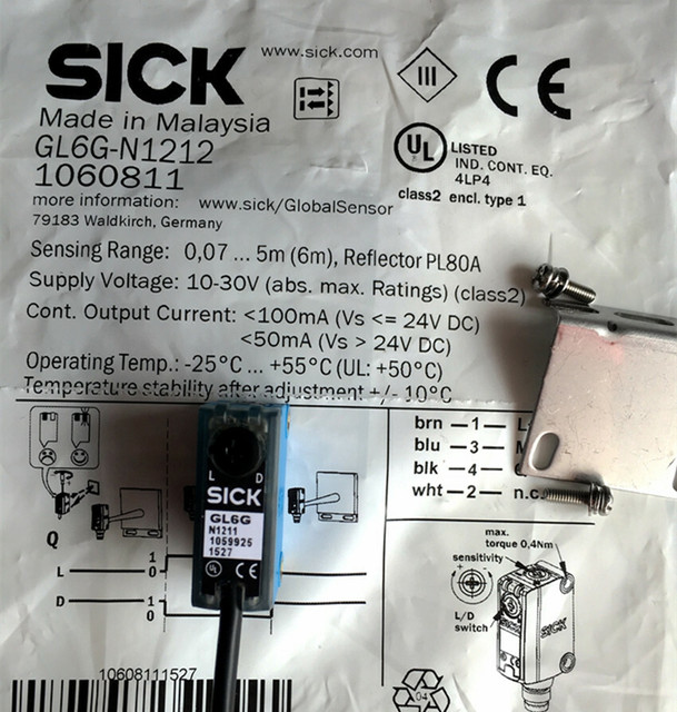 PLC 1PC New GL6G-N1212 Photoelectric Switch Sensor GL6GN1212 Free Shipping Warranty Product