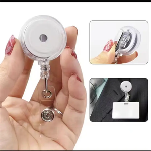 Nuevo caso de permiso de trabajo personal empleado trabajo autobús pase tarjeta cubierta ID etiqueta nombre insignia titular retráctil insignia carrete - Product Image 2