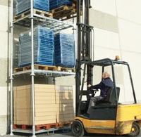 Étagère modulaire en acier doux Q235 galvanisé à chaud, marque TER, capacité 2000 kg, M2-2.0T, équipement de stockage facile à empiler pour palettes