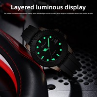 Montre mécanique squelette lumineuse de haute qualité avec bracelet en silicone, montre-bracelet automatique de luxe pour homme, mode et affaires