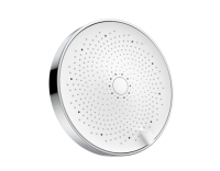 Douche pluie moderne de 6 pouces en plastique ABS chromé 5 fonctions multifonctionnelle montage mural pommeau de douche robinet de salle de bain