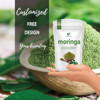 Poudre de feuille de Moringa pure personnalisée pour l'énergie naturelle et le bien-être quotidien
