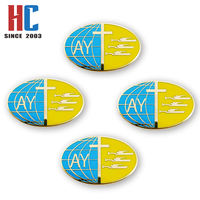 Épinglette en émail souple personnalisée en usine depuis 20 ans, modèle Path Finder Class Spinner Pin, pour Camporee chrétien Adventiste, thème ballon de football