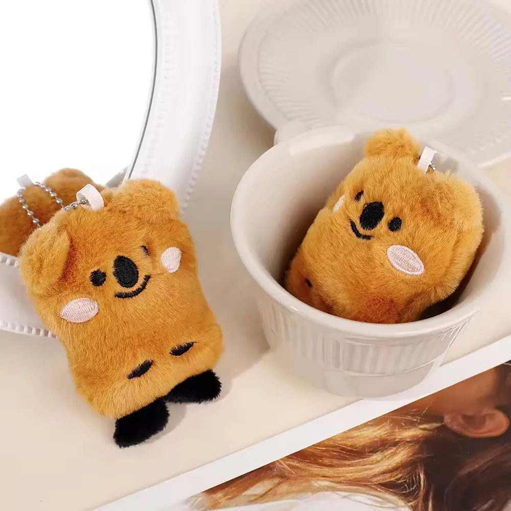 Hot Sale Wholesale Fluffy Stuffed Animals Key Ring Accessories Customized Designs Mini Plush Toy Koala Fur Keychain