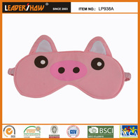 Masque de sommeil personnalisé en flanelle douce et confortable, motif animal de dessin animé mignon, pour hôtel, 100 % polyester, anti-boulochage