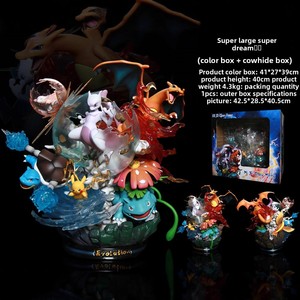 Figuras Pokémon de Agua, Fuego y Hierba, <span class=keywords><strong>Charizard</strong></span>, Squirtle, Mewtwo, Set Completo, Evoluciones Brillantes, Serie Familiar, <span class=keywords><strong>Figura</strong></span> de PVC - Product Image 4